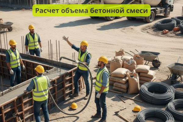 расчет объема бетона фото
